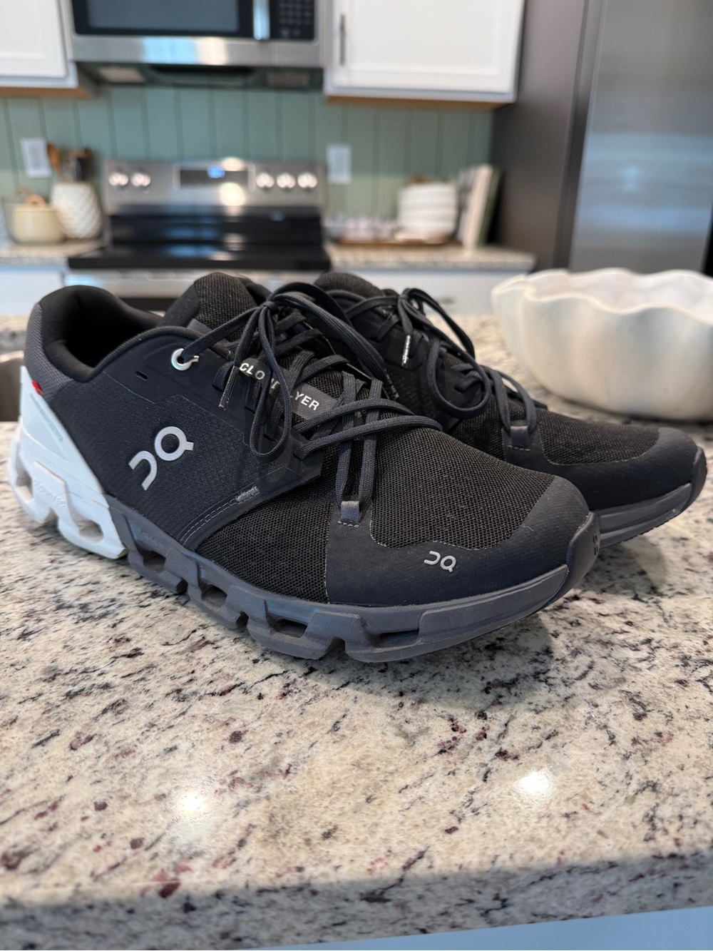 On Running Cloudflyer Men’s Running Shoes - Black and White